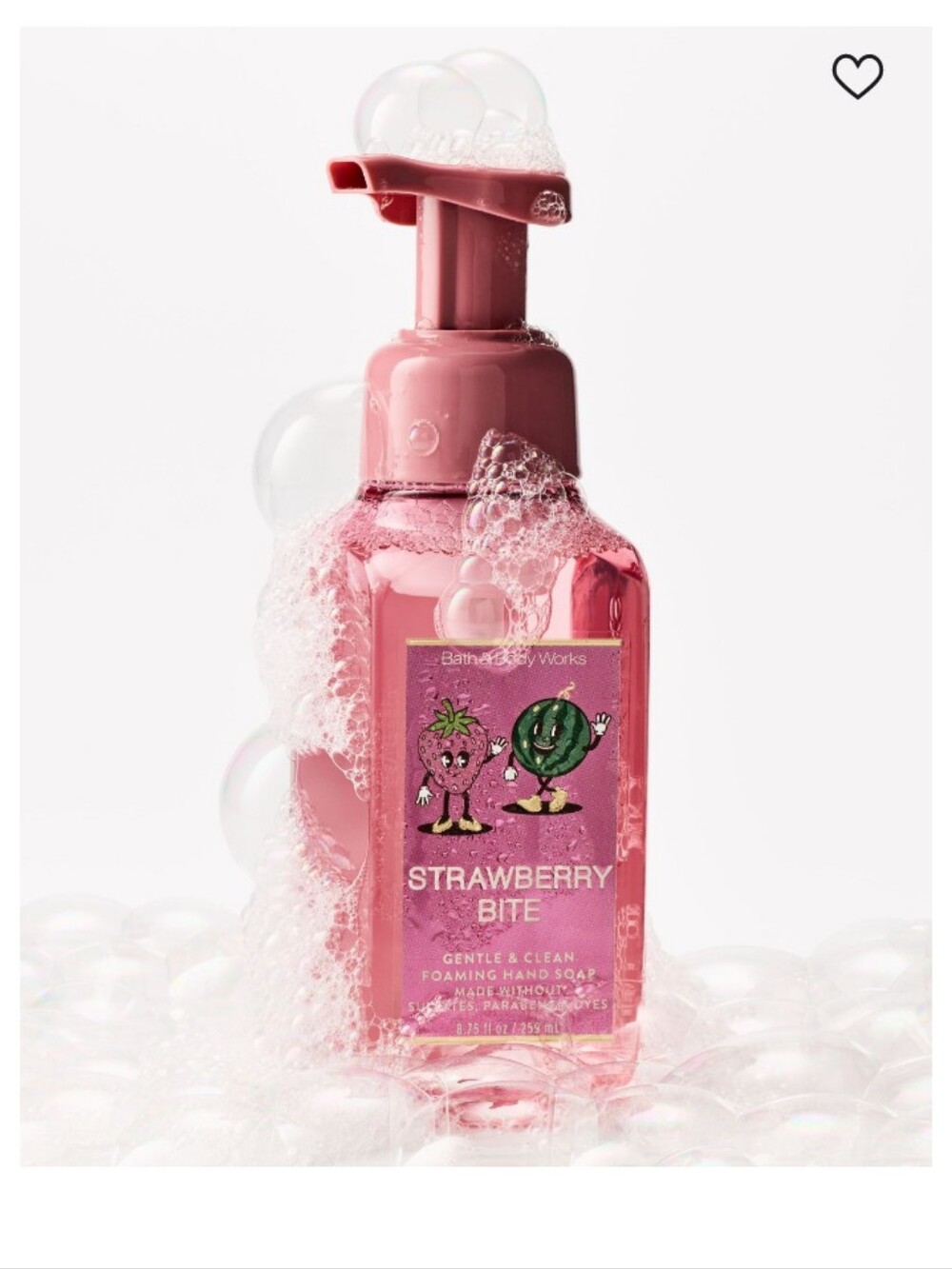 Bath & Body Works Strawberry Bite Foaming Hand Soap - Pink